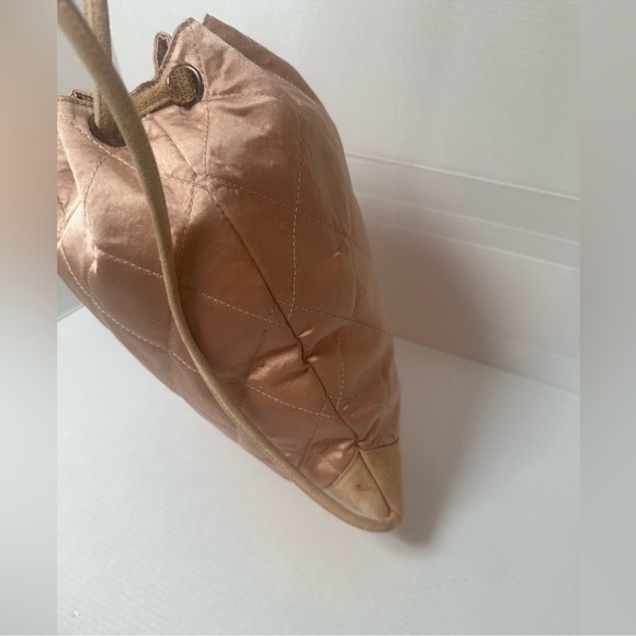 CHANEL Vintage Quilted Satin and Suede
Drawstring Backpack - Picture 3 of 13